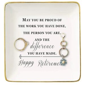 Retirement Gifts, Happy Retirement Ring Dish Gifts Coworkers‎